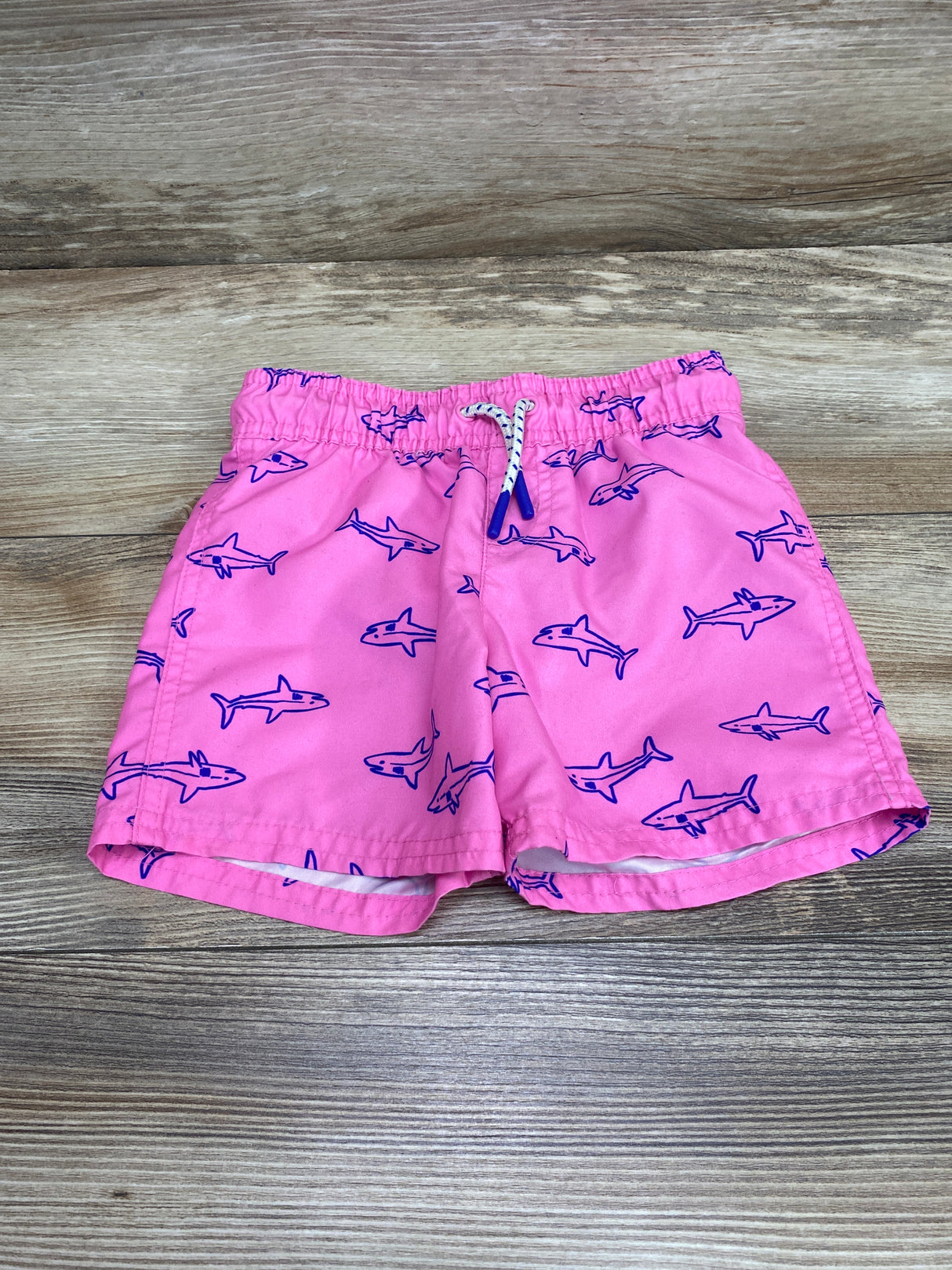 Cat & Jack Shark Print Swim Trunks Pink sz 3T