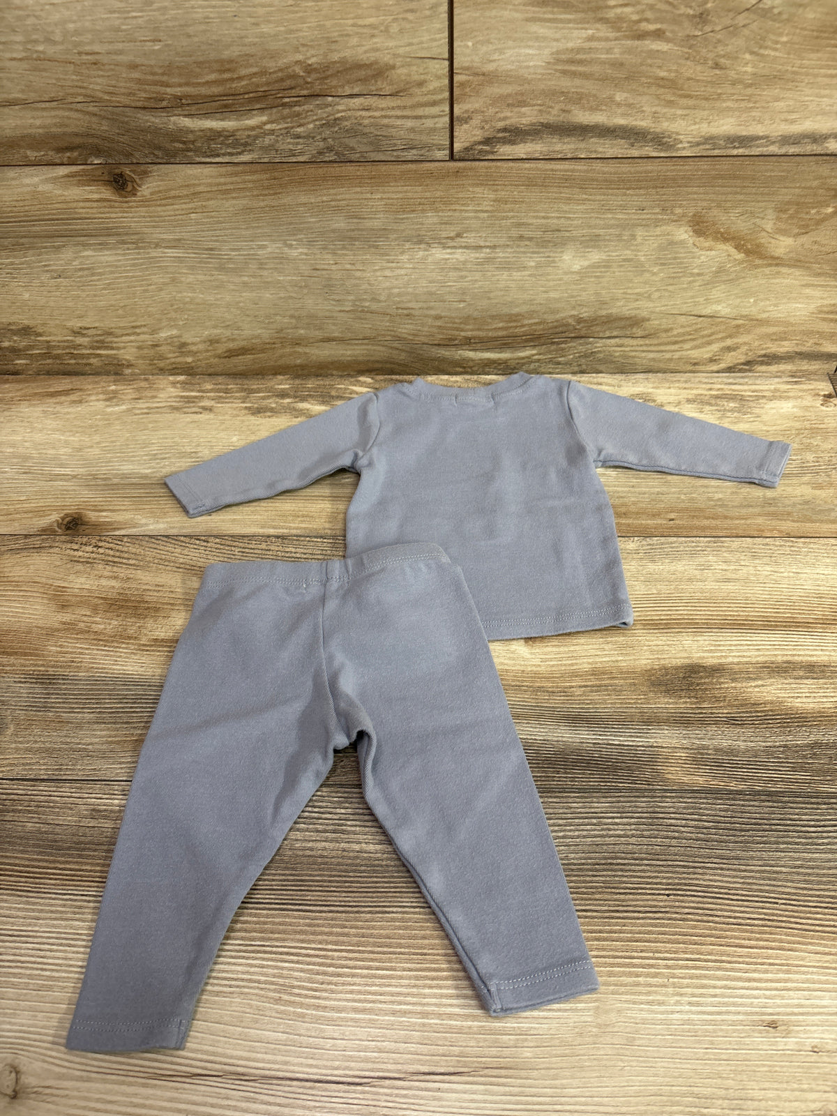 oh baby! 2pc Embroidered Gold Long Sleeve Shirt & Pants Set Blue sz 0/3m