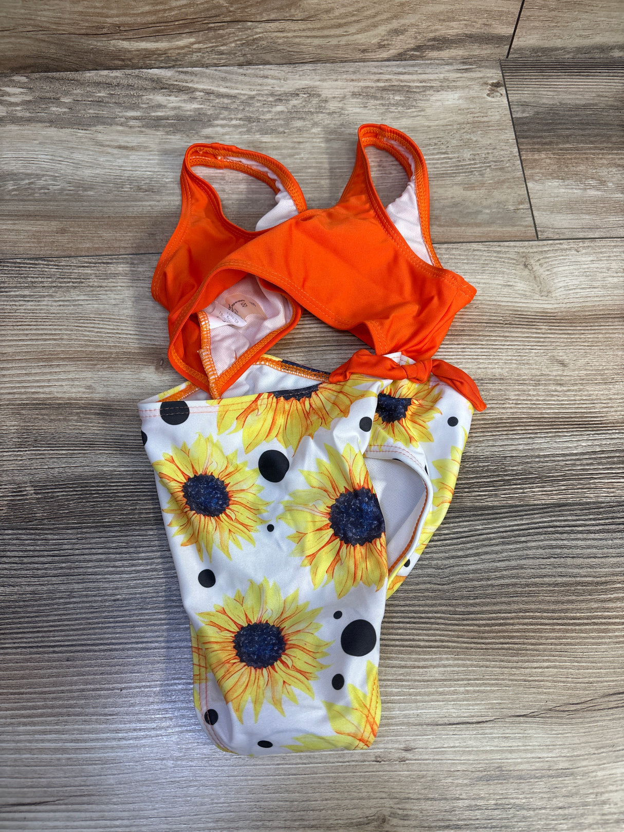 Shein 1pc Cut-Out Swimsuit Orange sz 5T