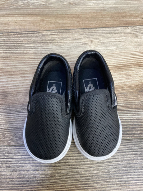 Vans Toddler Slip On V - Perforated Black sz 4c - Me n Mommy To Be