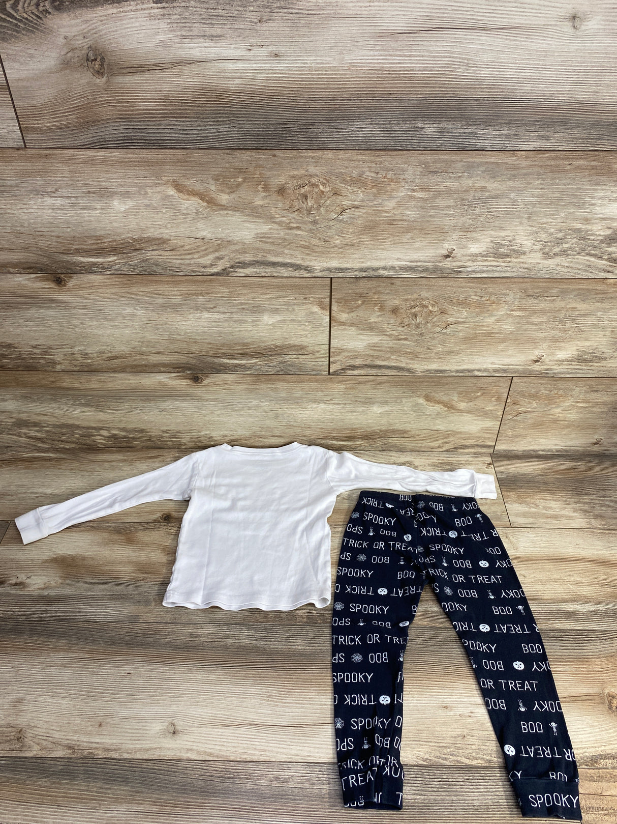 Carter's 2pc Boo Its Time For Bed Pajama Set White sz 4T