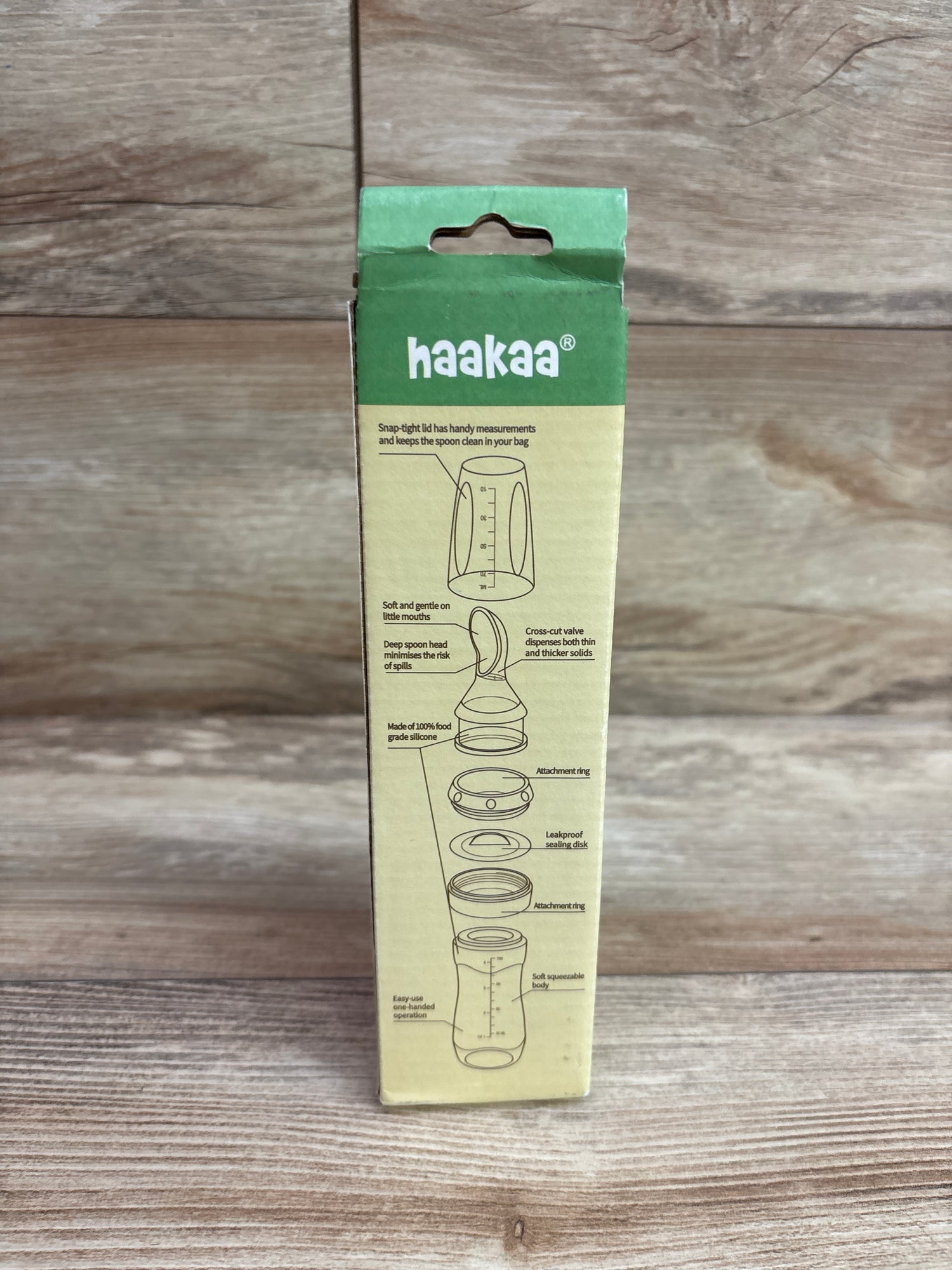 NEW Haakaa Silicone Baby Food Dispensing Spoon 4m+