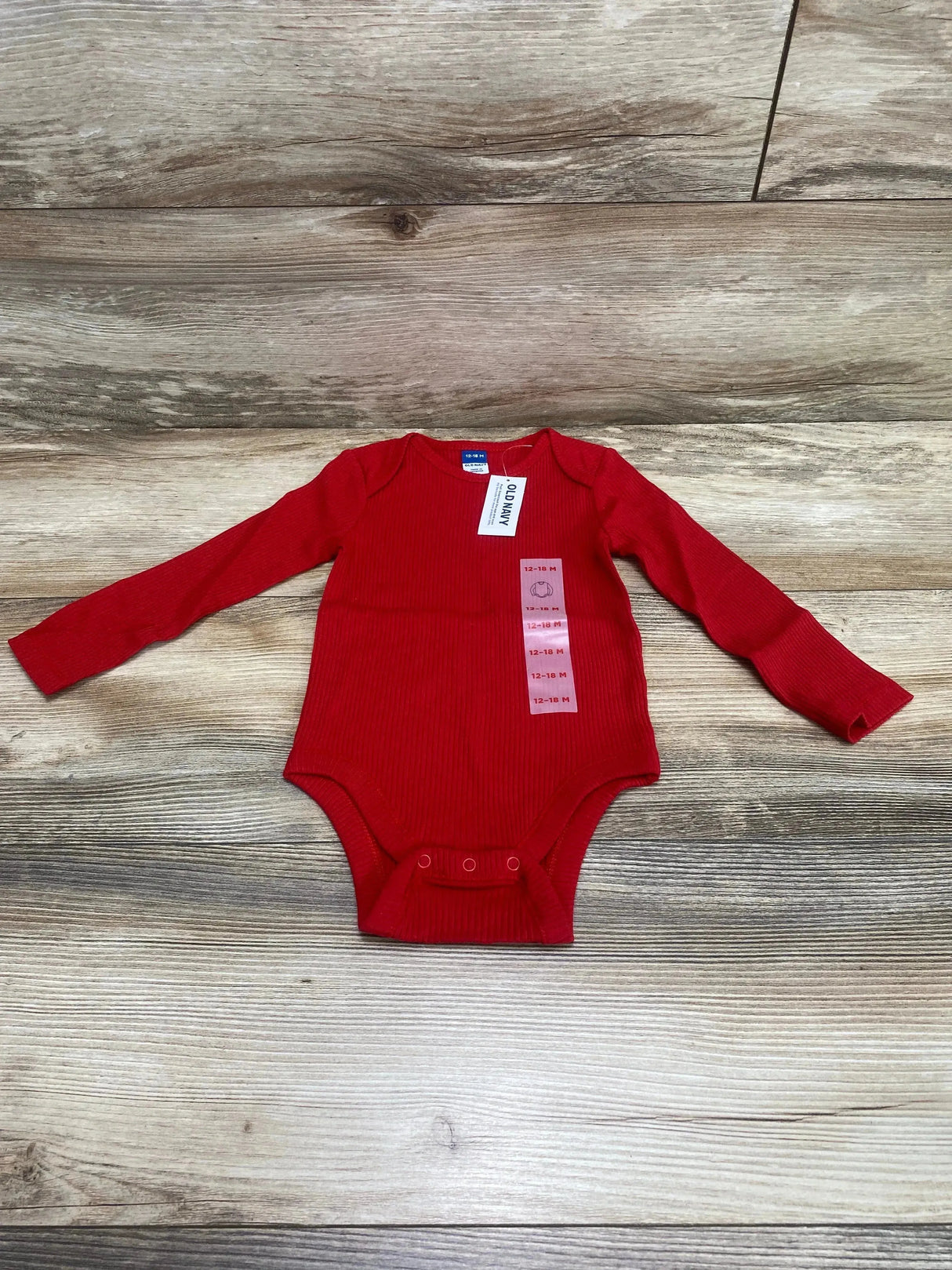 NEW Old Navy Rib-Knit Red Bodysuit sz 12-18m