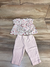 Just One You 2pc Floral Top & Pants Set White sz 6m