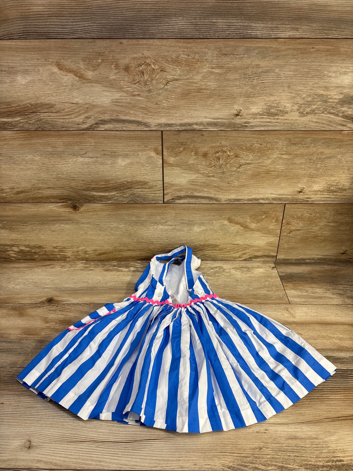 Jacadi Paris Striped Dress Blue/White sz 3T