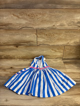 Jacadi Paris Striped Dress Blue/White sz 3T