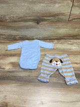 Carter's 2pc Dog Bodysuit & Pants Blue sz Newborn