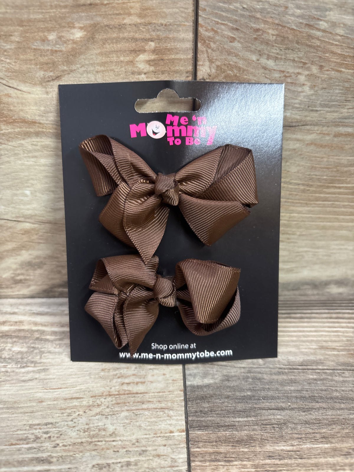 NEW Hair Bows 2pk Brown