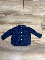 Ben Sherman Polka Dot Button Up Shirt Navy sz 12m