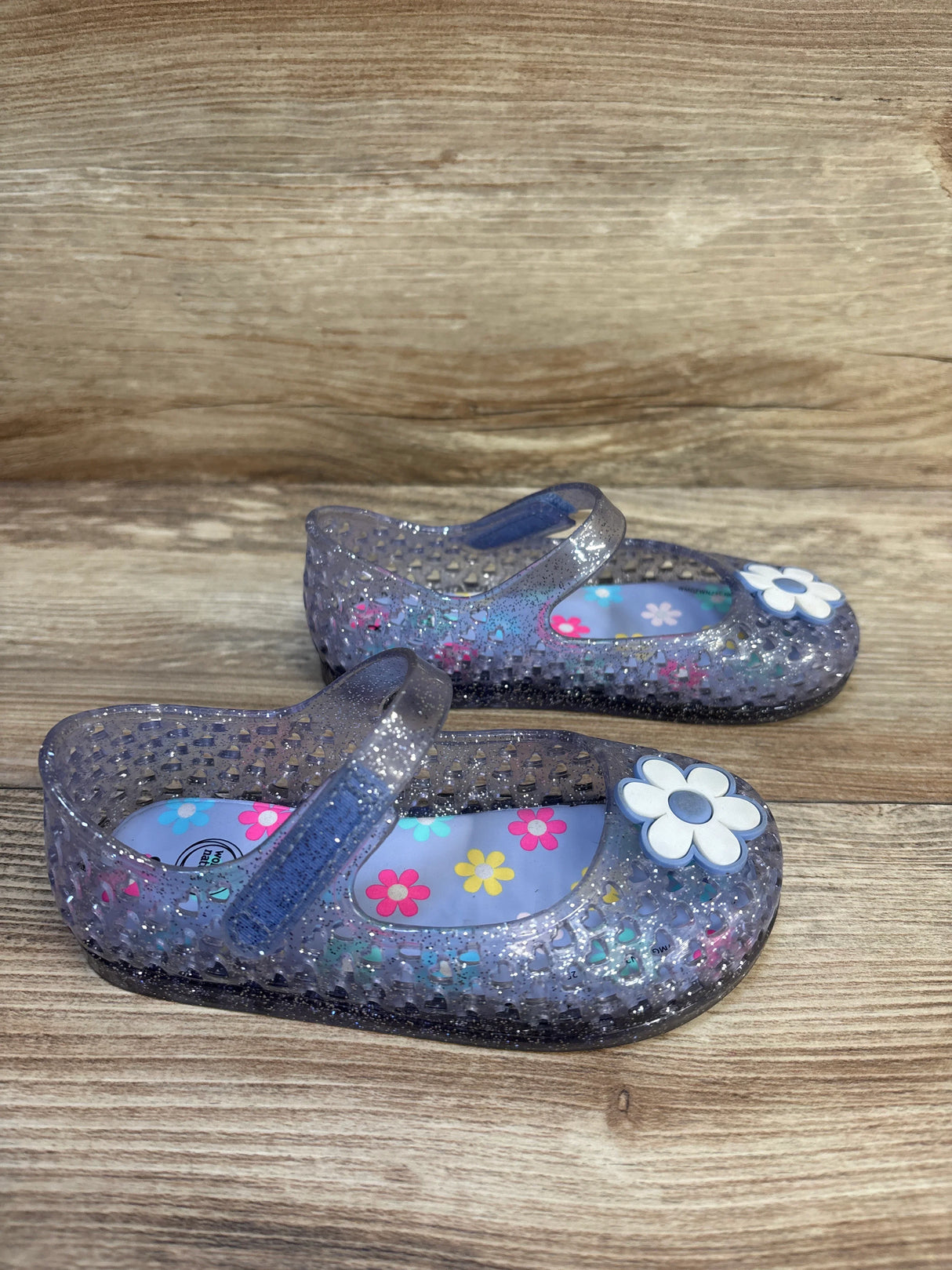 Wonder Nation Jelly Flat Sandals Purple sz 8c