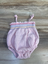 Little Me Smocked Gauze Bubble Romper Pink sz 9m