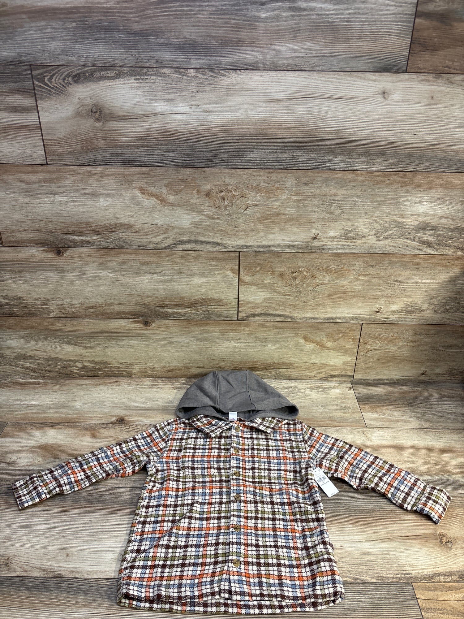 NEW Old Navy Hooded Flannel Beige sz 5T
