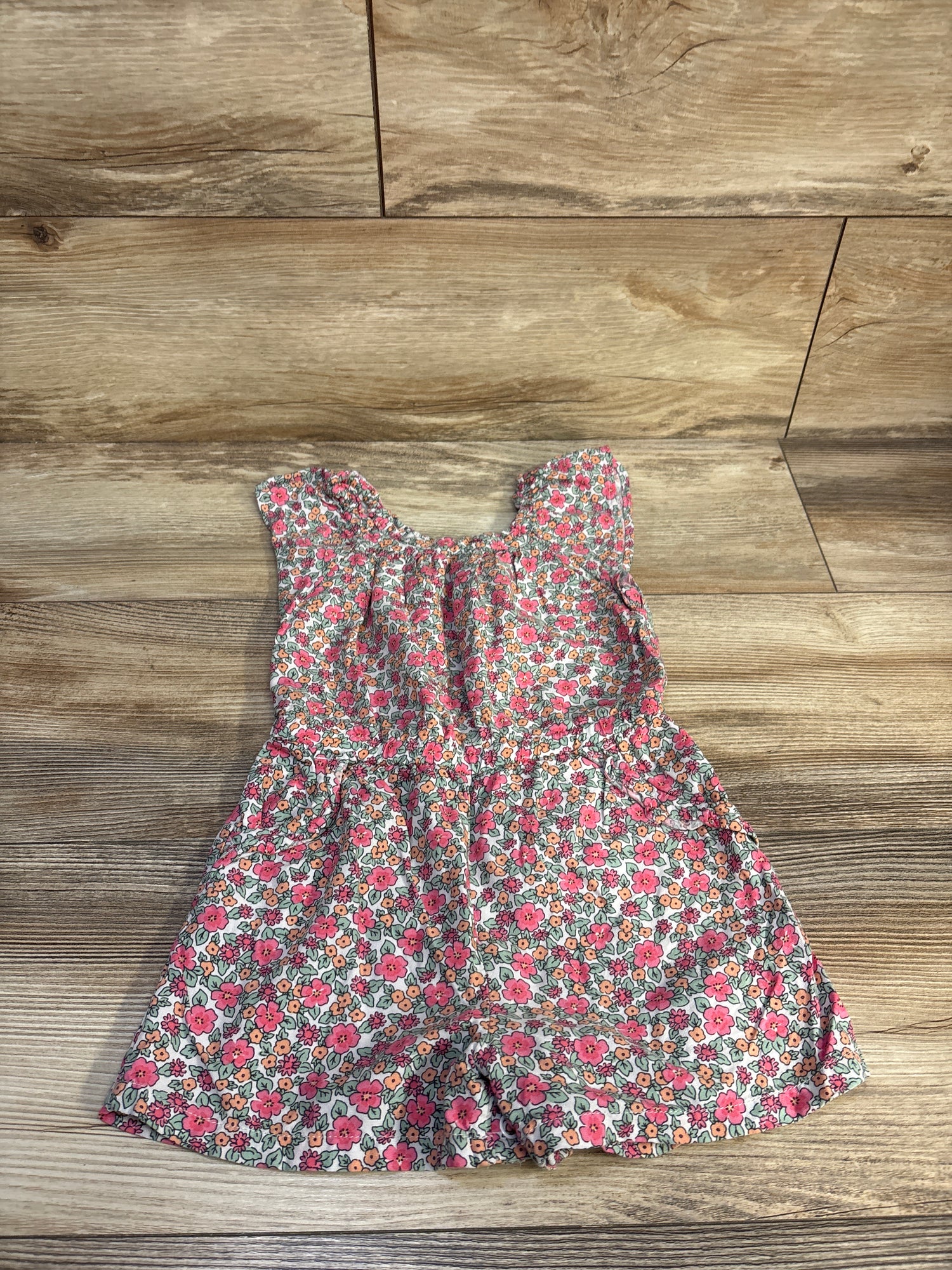 Cat & Jack Floral Shortie Romper White sz 3T