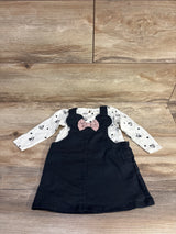 H&M 2pc Minnie Mouse Skirtall & Long Sleeve Shirt Grey sz 6m