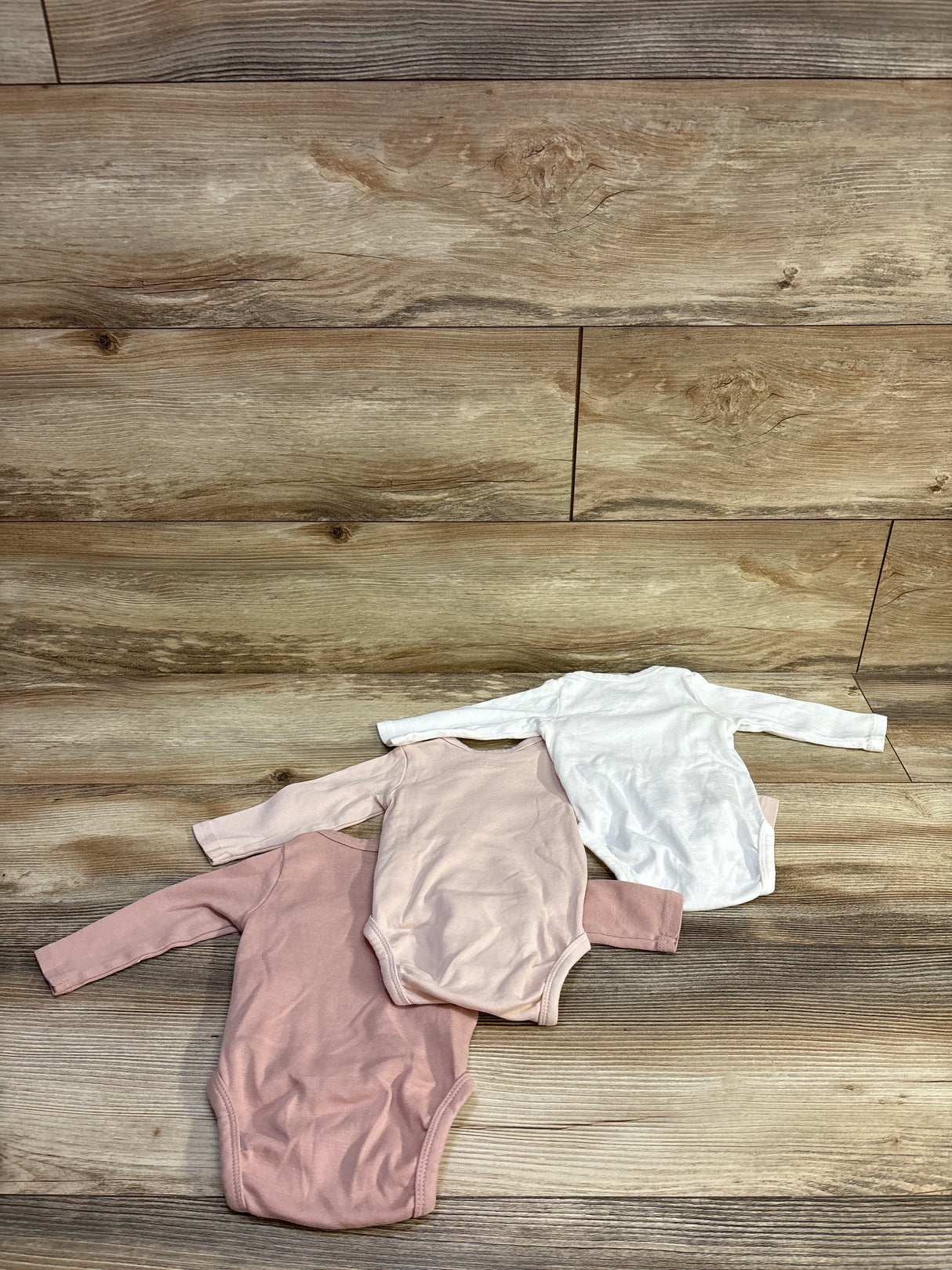 H&M Organic 3pk Wrapover Bodysuits Pink sz 3m
