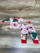 Carter's 2pc Santa Pajama Set Pink sz 6m