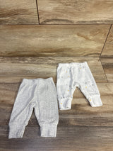 Just One You 2pk Ribbed Pants White sz Newborn