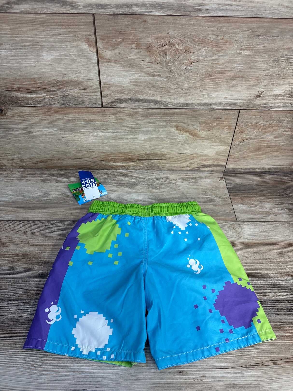 NEW Minecraft Swim Trunks with Creeper & TNT Print Green sz 5/6