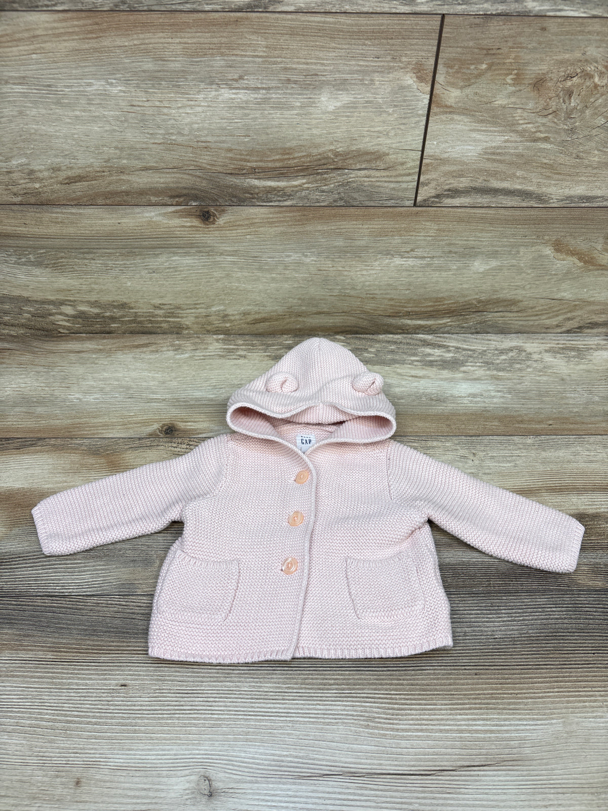 Baby Gap Knit Hooded Cardigan Pink sz 3-6m