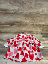 Carter's Heart Print Sweatshirt Dress Grey sz 3T