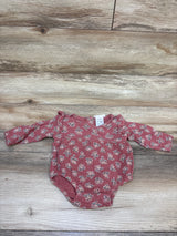 Daisy Fuentes Gauze Long Sleeve Bubble Romper Pink sz 0/3m