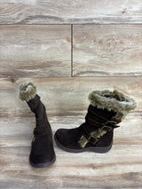 Coloso Suede Faux Fur Buckle Boots Brown sz 9/10c