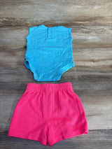 Under Armour 2pc Bodysuit & Shorts Set Blue sz 3-6m