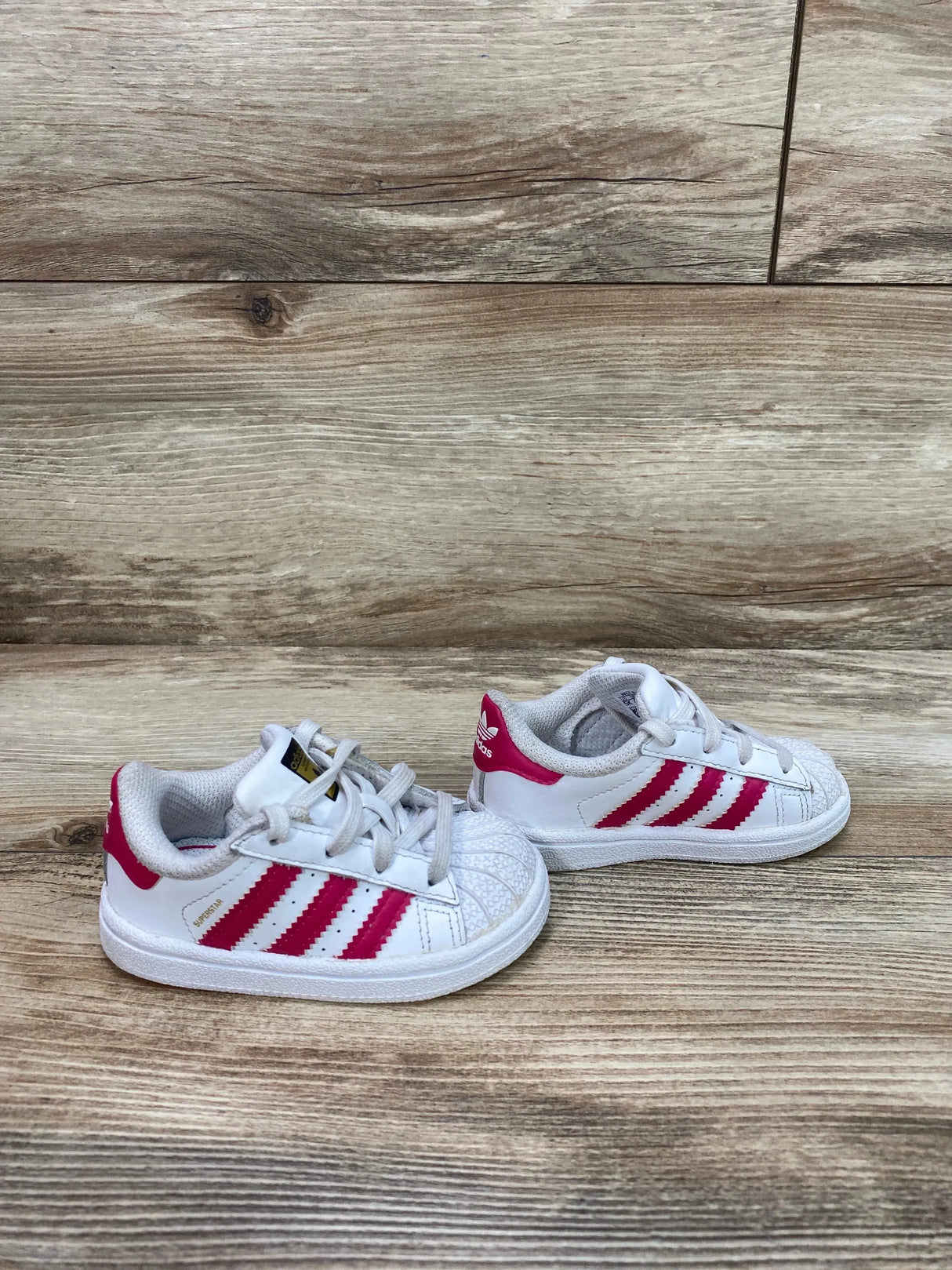 Adidas Superstar Sneakers White/Pink sz 5c