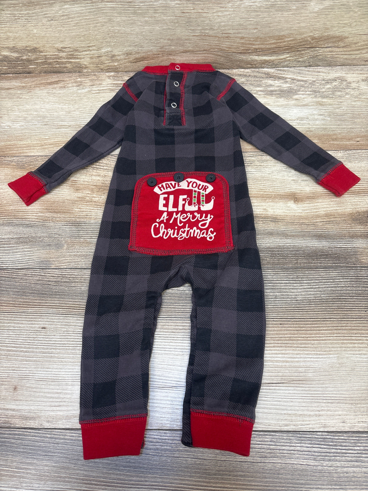 Lazy One Elf Flapjack Onesie Grey sz 12m