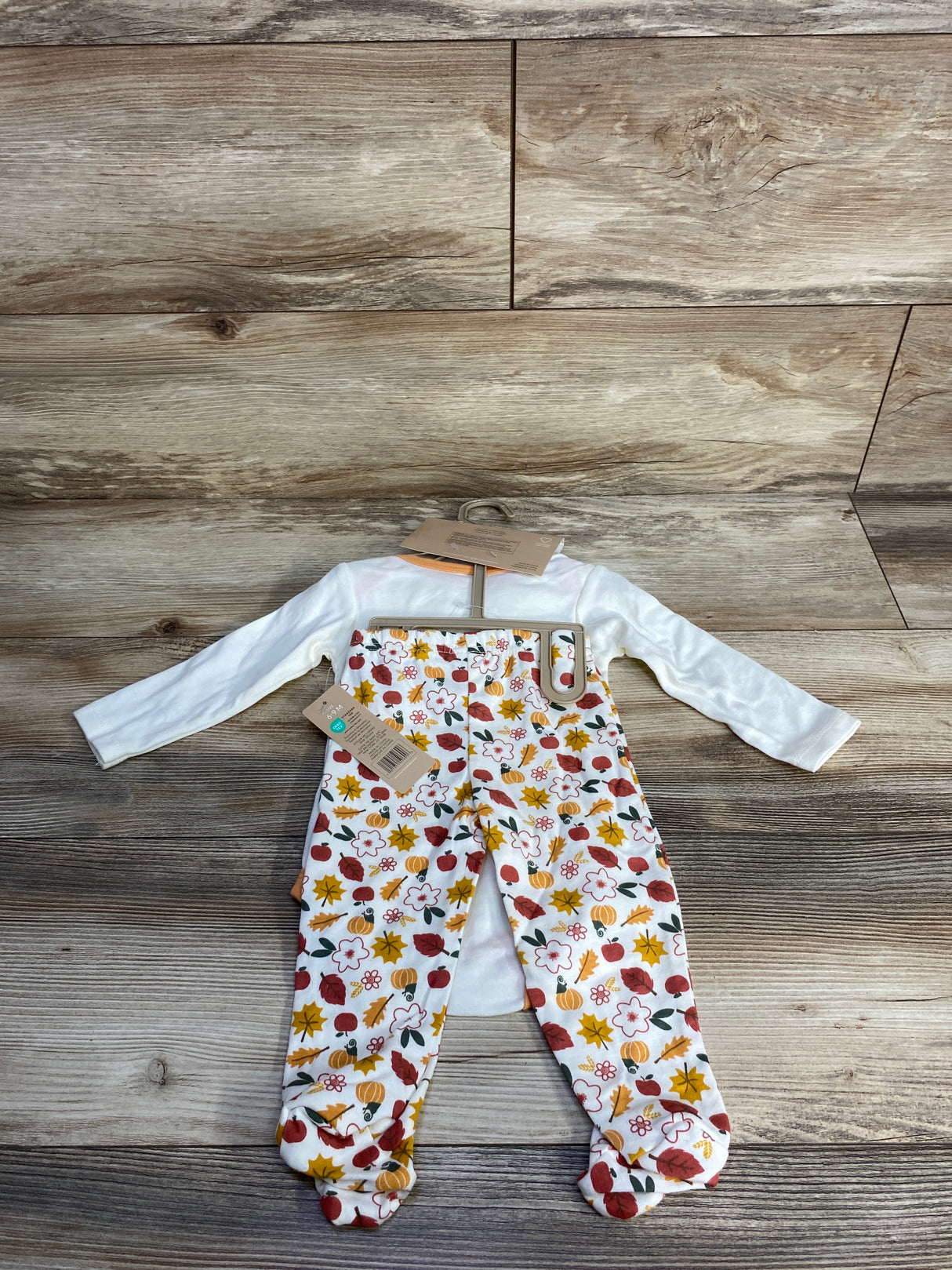NEW Chickpea 3pc Fall Bodysuit Set White sz 6-9m