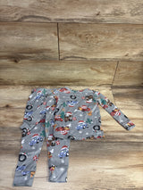 Disney Pixar Cars 2pc Christmas Pajama Set Grey sz 3T