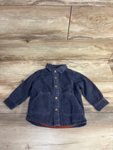 Cat & Jack Cord Quilted Button Up Jacket Blue sz 18m