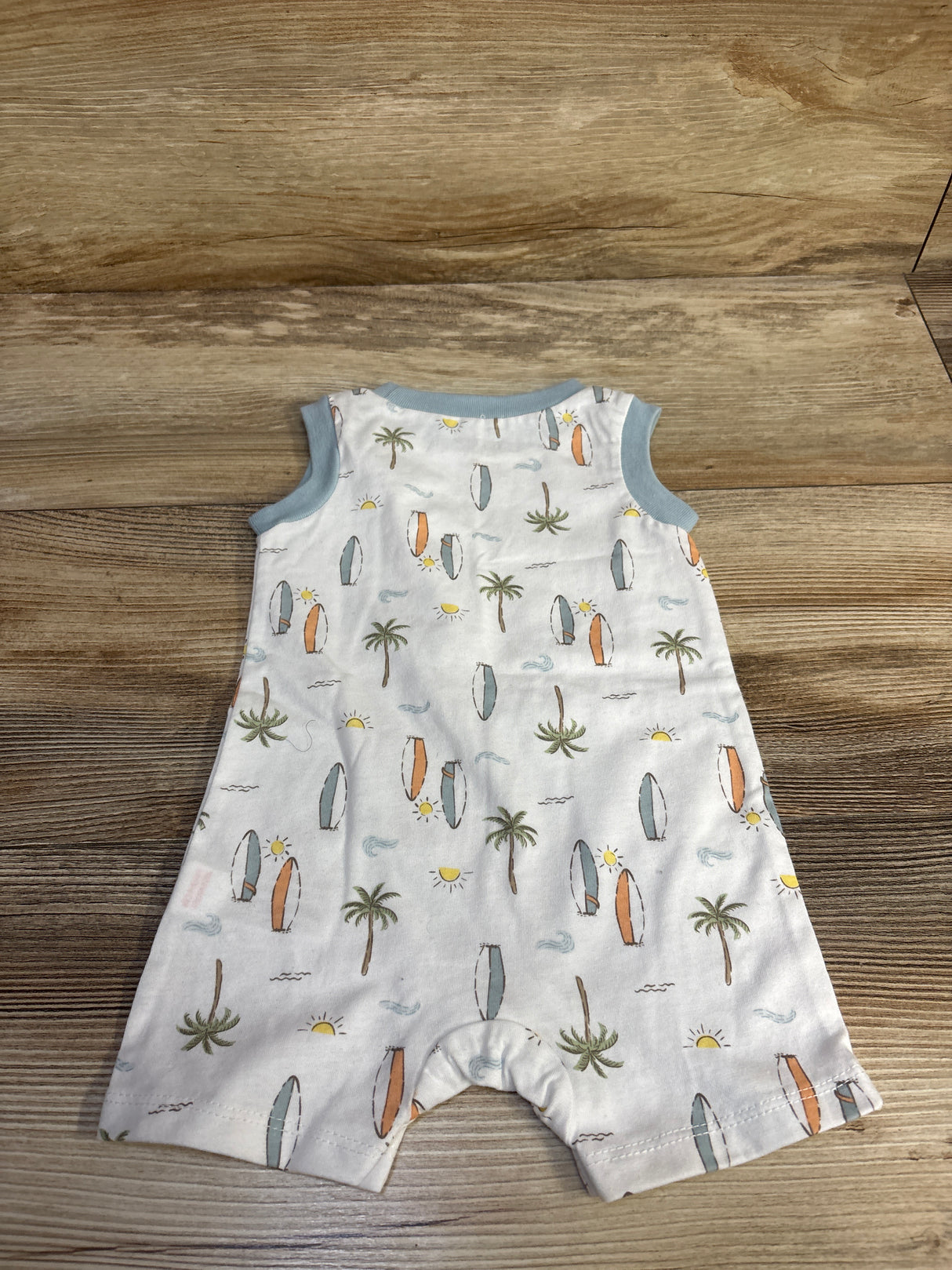 Chick Pea Surfboard Shortie Romper White sz 3-6m