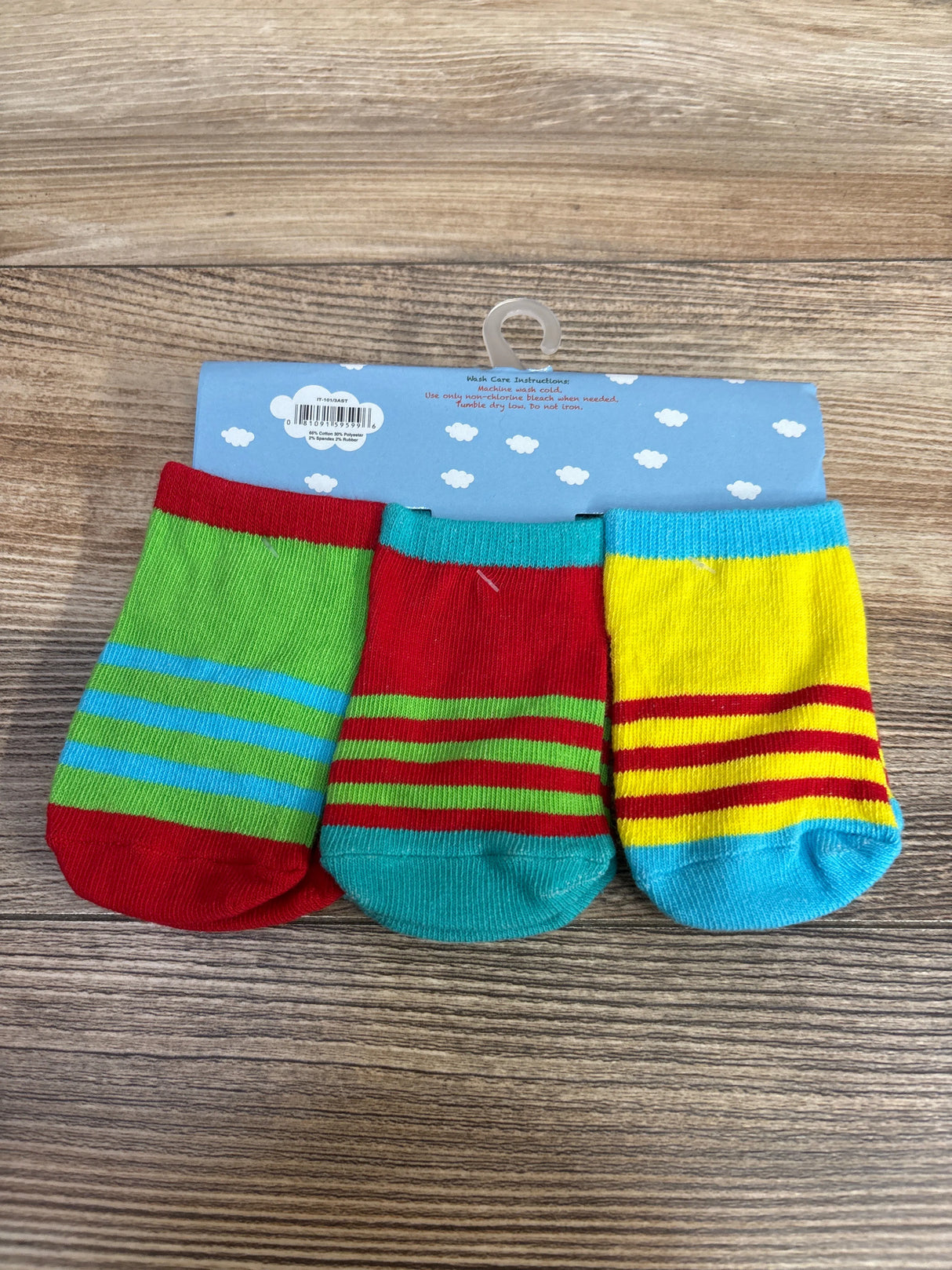 NEW 3pk Monster Face Baby Socks sz 12-24 Months