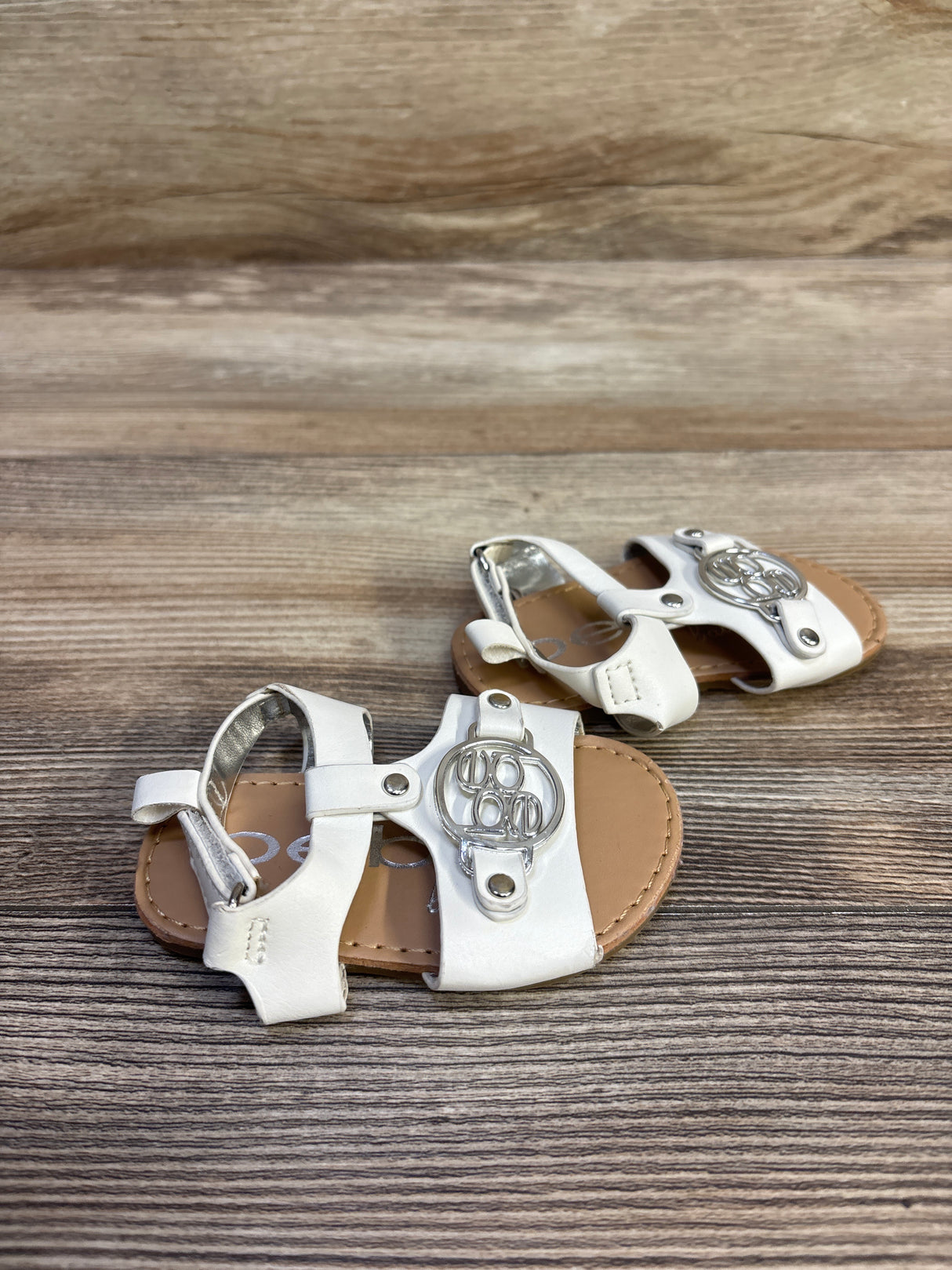 Bebe Sandals White sz 2c