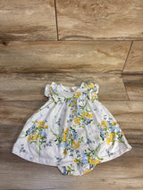 Children's Place Floral Bodysuit Dress White sz 6-9m