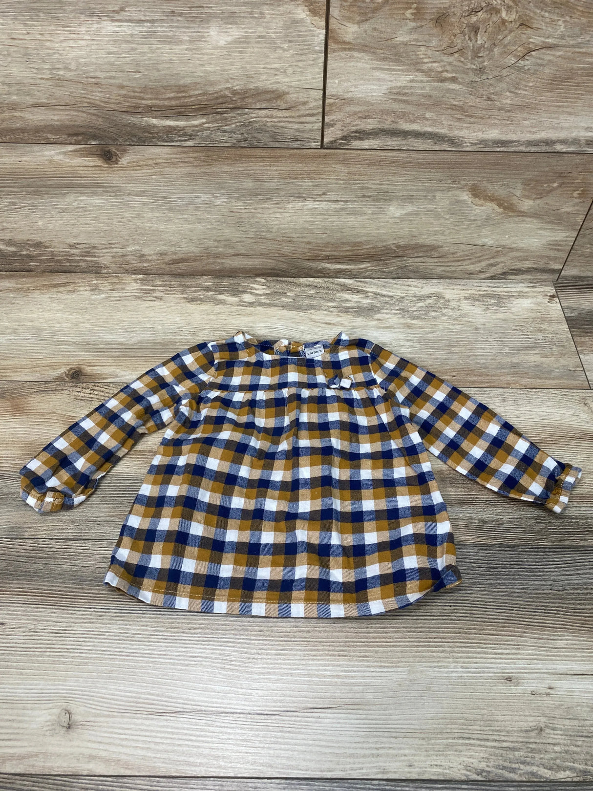 Carter's Plaid Top Brown sz 18m