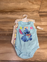 NEW Disney Baby 3pk Lilo & Stitch Tank Bodysuits Blue sz 3/6m