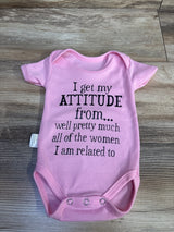 I Get My Attitude From.. Bodysuit Pink sz 0-3m