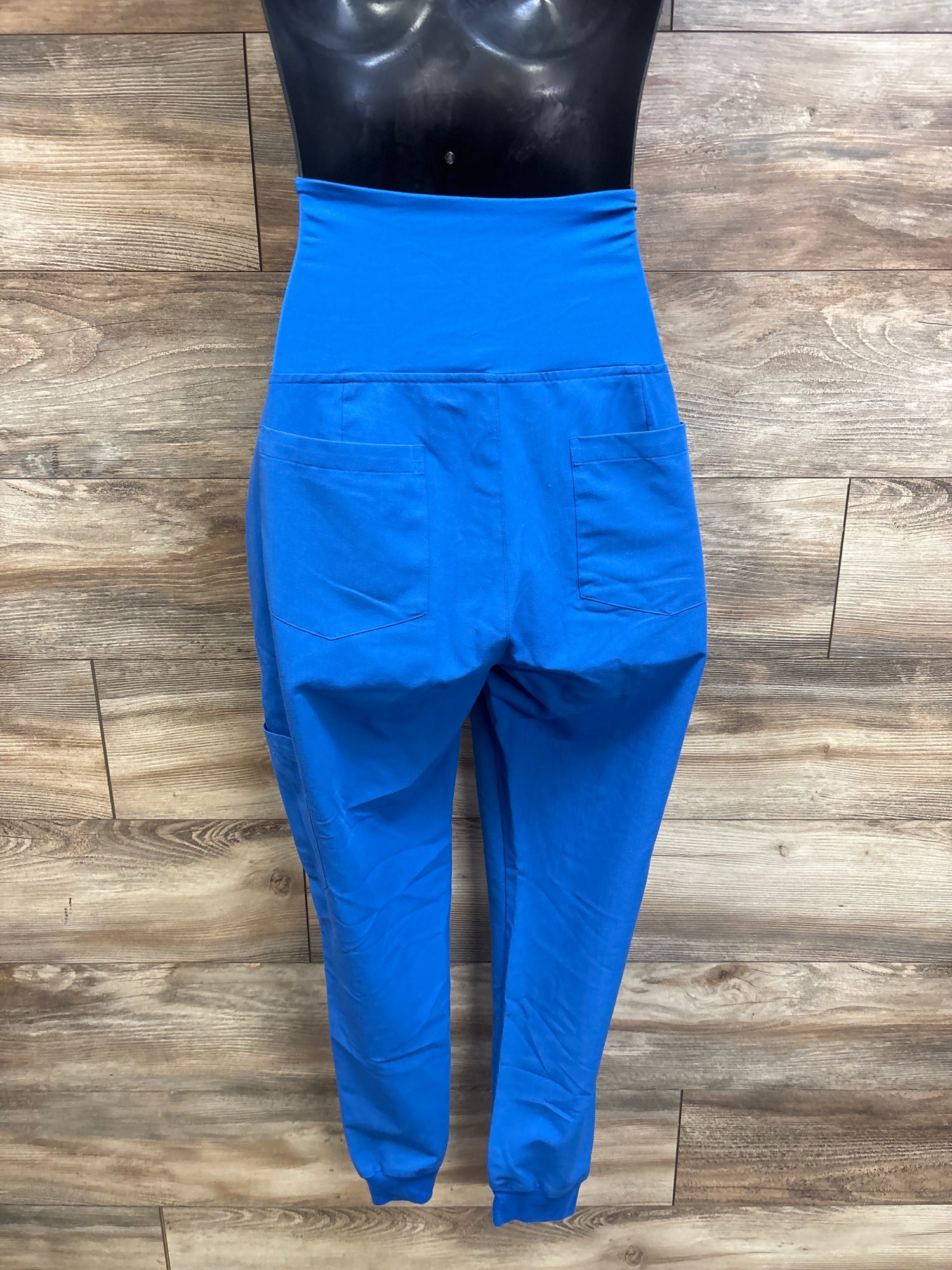 Mandala Maternity Full Panel Scrub Pants Blue sz XS