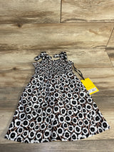 NEW Diane Von Furstenberg Smocked Floral Dress Black sz 18m