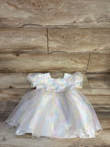 Shein Rainbow Tulle Dress White sz 2-3T