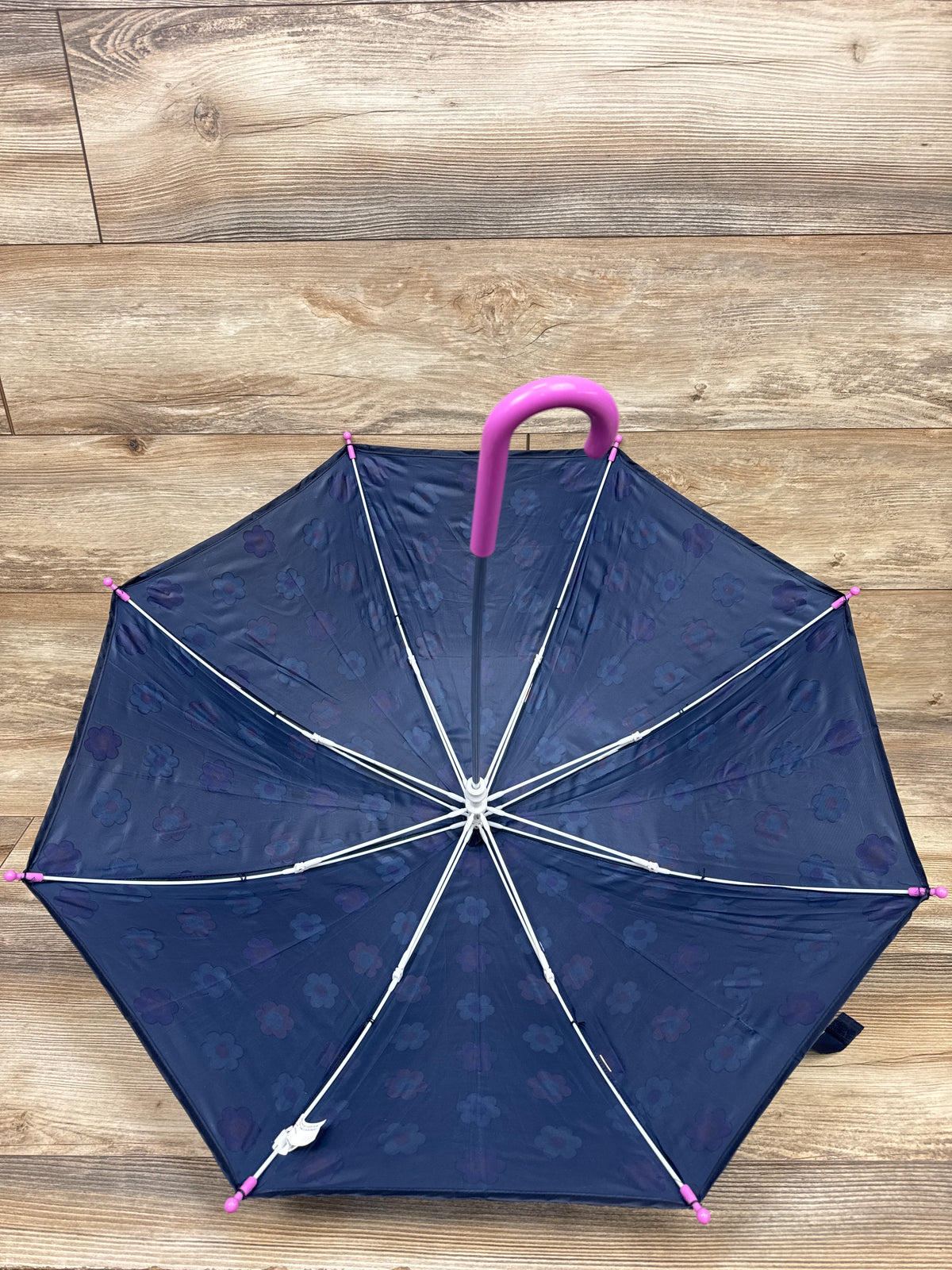 Cat & Jack Daisy Print Color Changing Stick Umbrella - Navy