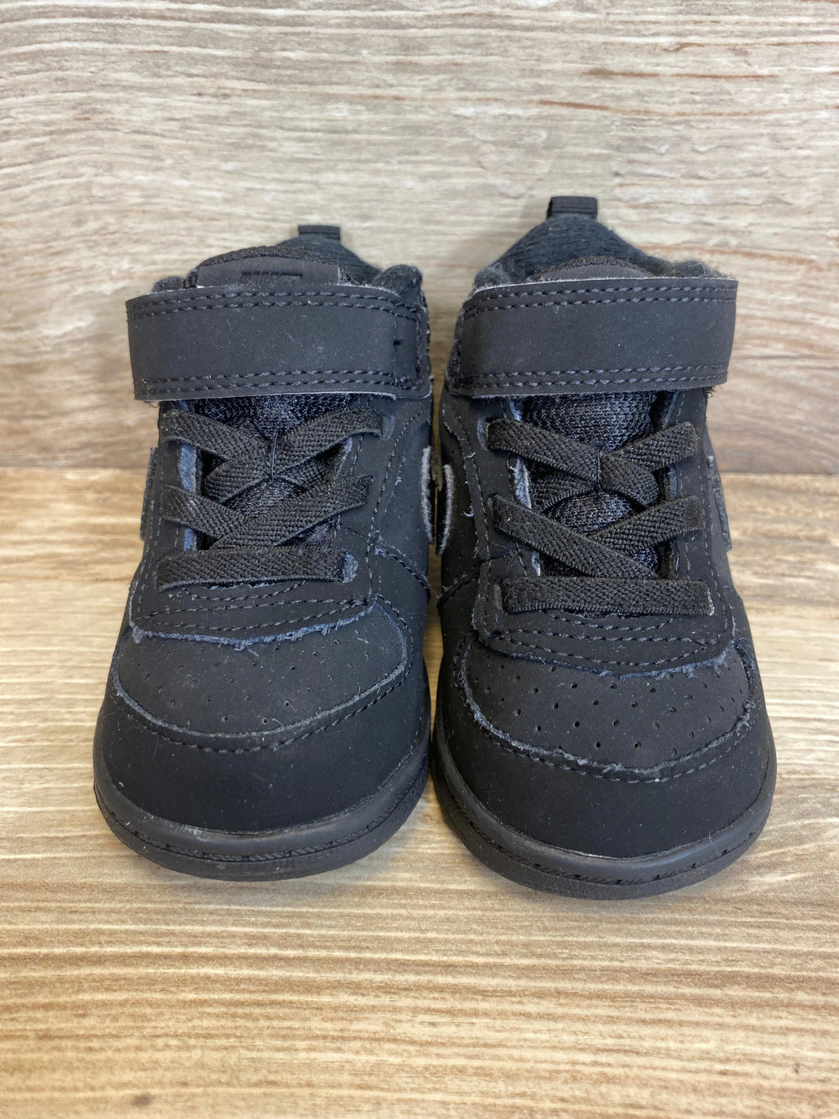 Nike Court Borough Mid TD 'Triple Black' Sneakers sz 4c