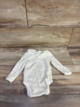 Baby Gap Collared TinyRib Long Sleeve Bodysuit Ivory sz 0-3m