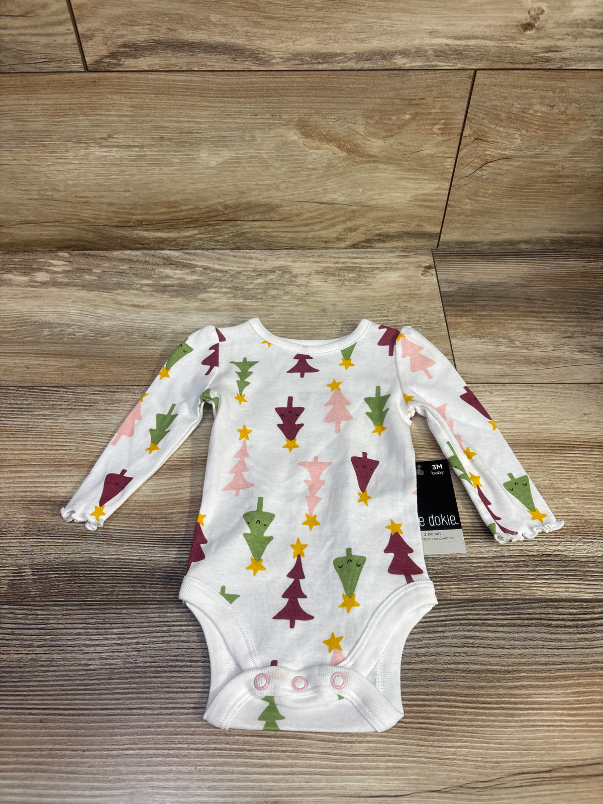 NEW Okie Dokie Christmas Tree Bodysuit White sz 3m
