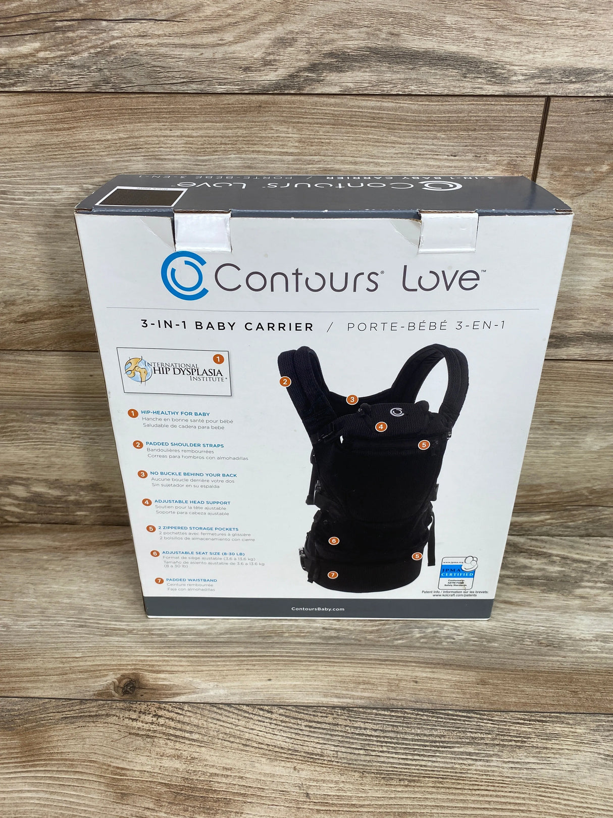 Contours Love 3-in-1 Baby Carrier Mesh Black