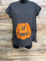 Crazy Dog Maternity Lil' Pumpkin Shirt Grey sz Large