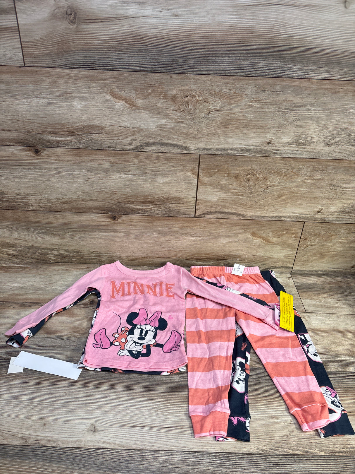 NEW Disney Junior 4pc Minnie Mouse Pajama Set Pink sz 3T