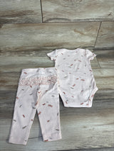 Carter's Bug Print Ribbed Bodysuit & Bottoms Set Peach sz 9m